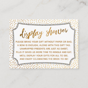 Display Bridal Shower Faux Gold Confetti Gift Card