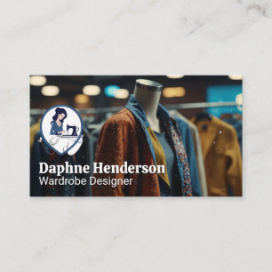 Display of Trendy Clothing Fashion Showcase Business Card