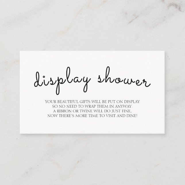 Display Shower Black White Baby Shower Enclosure (Front)