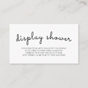 Display Shower Black White Baby Shower Enclosure Card
