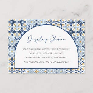 Display Shower, Capri Baby Shower, Italian Theme Enclosure Card