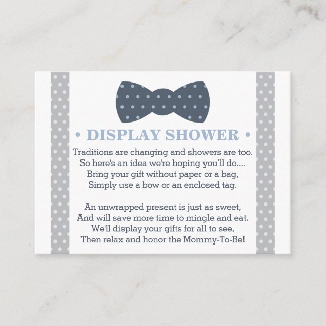 Display Shower Card, Registry Card, Little Man Enclosure Card (Front)