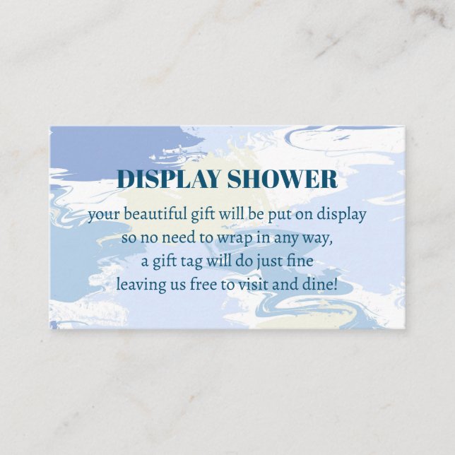 Display Shower Cloud Nine Bridal Shower Enclosure Card (Front)