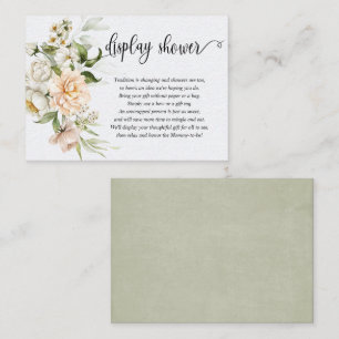 Display Shower Dusty Pink Rose Sage Green Baby Enclosure Card