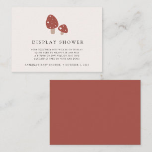 Display Shower Enclosure Fall Mushrooms Card