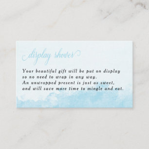 Display Shower Ink Wash Texture Baby Blue Enclosure Card