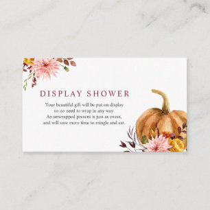 Display Shower insert card