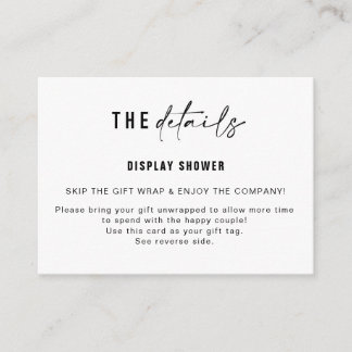 Display Shower Insert & Gift Tag | Small