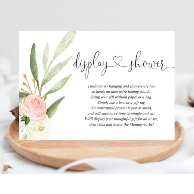 Display shower insert pink gold heart baby shower (Creator Uploaded)