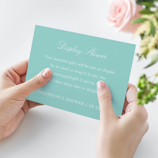 Display Shower Mint Green Gift Enclosure Card (Creator Uploaded)