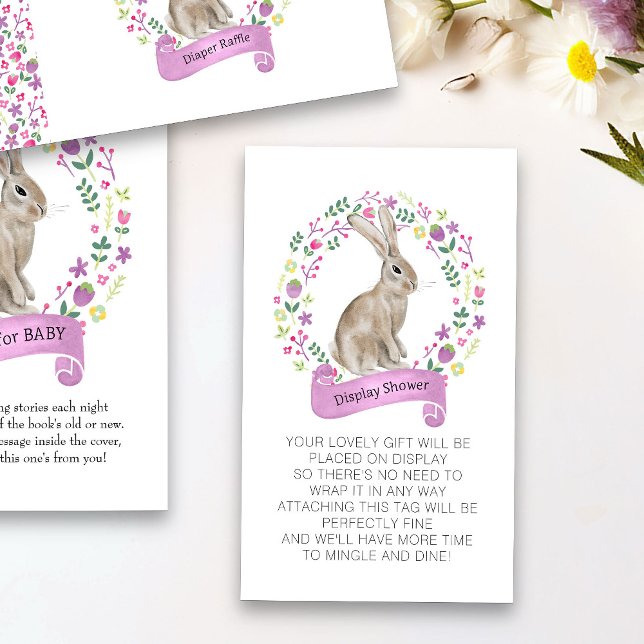 Display Shower No Wrap Poem Little Bunny Enclosure Card (Spring or Easter Display Shower card from my Little Bunny & Little Lamb Baby Shower collection)