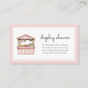 Display Shower Pink Farmers Market Baby Shower Enclosure Card