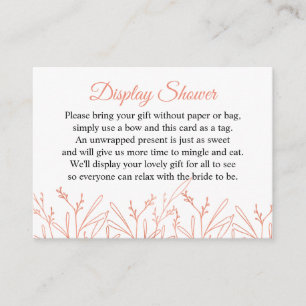 Display Shower Rose Gold Botanical White Enclosure Card