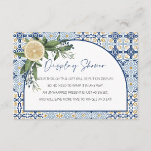 Display Shower, Unwrapped Citrus Italian Theme   Enclosure Card