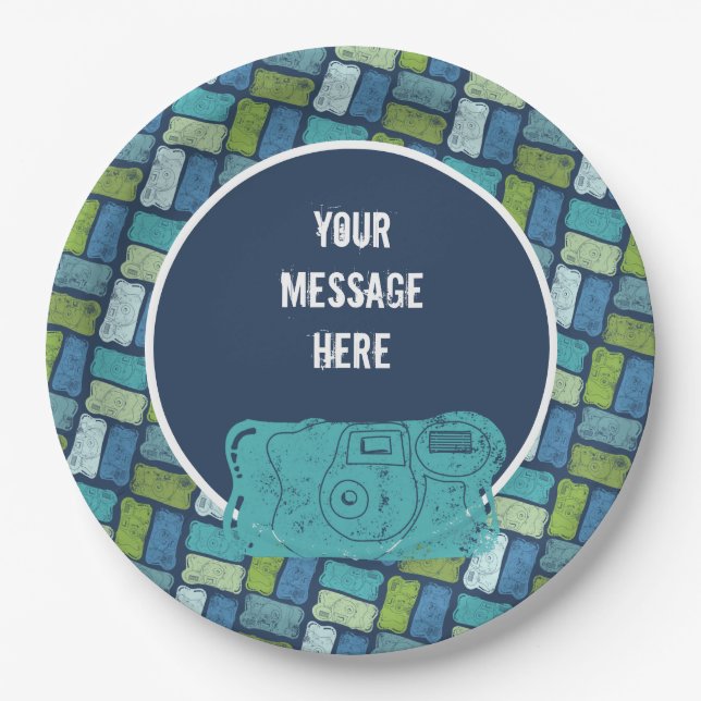 Disposable Cameras Custom Message Paper Plate (Front)
