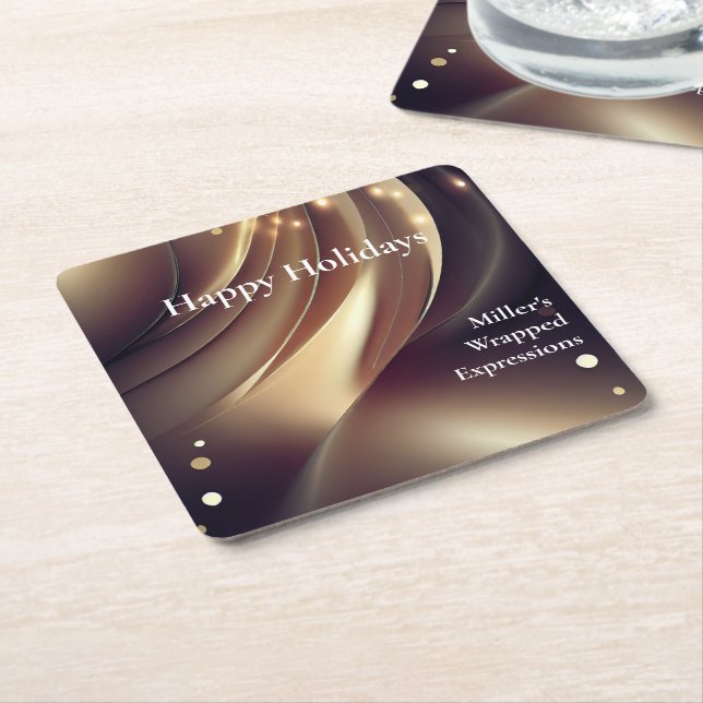 Disposable Corporate Business Paper Coaster (Angled)