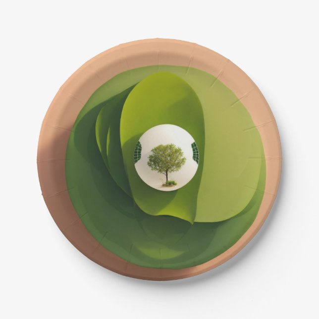 disposal paper plate  (Front)