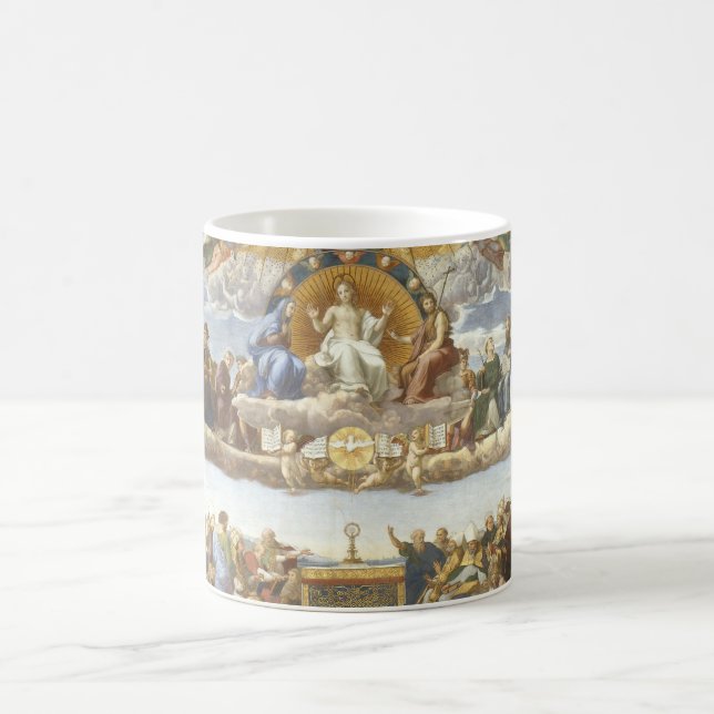 Disputation of the Holy Sacrament, Raphael Sanzio Coffee Mug (Center)
