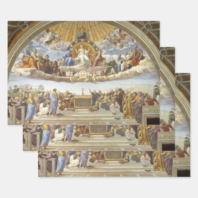 Disputation of the Holy Sacrament, Raphael Sanzio Wrapping Paper Sheet (Set)