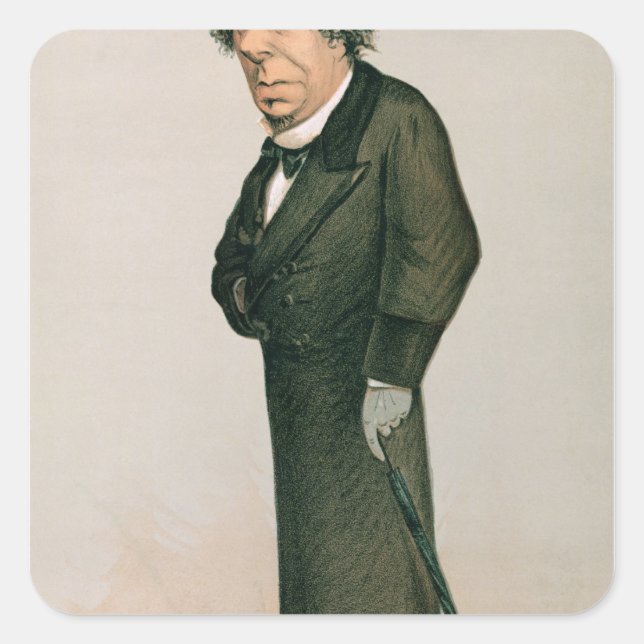 Disraeli, Benjamin Square Sticker (Front)