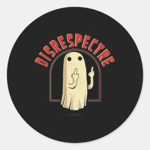Disrespector Ghost Halloween Fuuny Ghost Cute Hall Classic Round Sticker