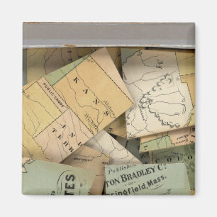 Dissected Outline Map, United States of America Magnet