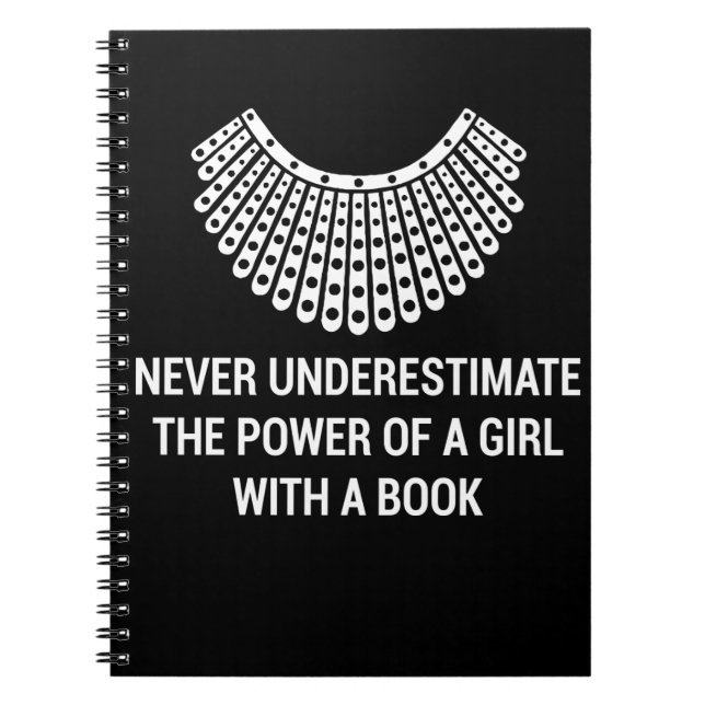 Dissent collar RBG, Ruth Bader GINSBURG Feminism Notebook (Front)