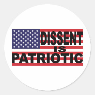 Dissent is Patriotic Classic Round Sticker