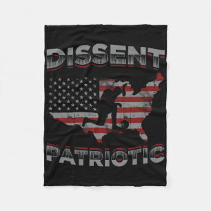 Dissent Is Patriotic Design Usa Flag Protest Resis Fleece Blanket
