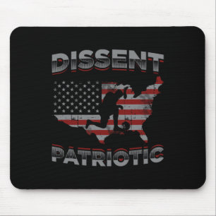 Dissent Is Patriotic Design Usa Flag Protest Resis Mouse Pad