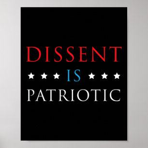 Dissent Is Patriotic Shirt Usa Political Resist Pr Poster