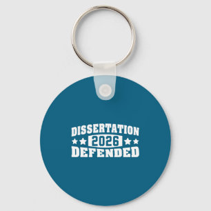 Dissertation Defended Phd Edd Doctorate Design Key Ring