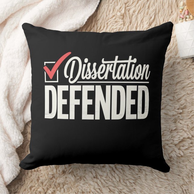 Dissertation Defended PhD Graduate Graduation Cushion (Blanket)