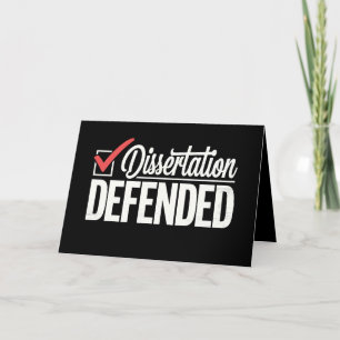 Dissertation Defended PhD Graduate Graduation Thank You Card