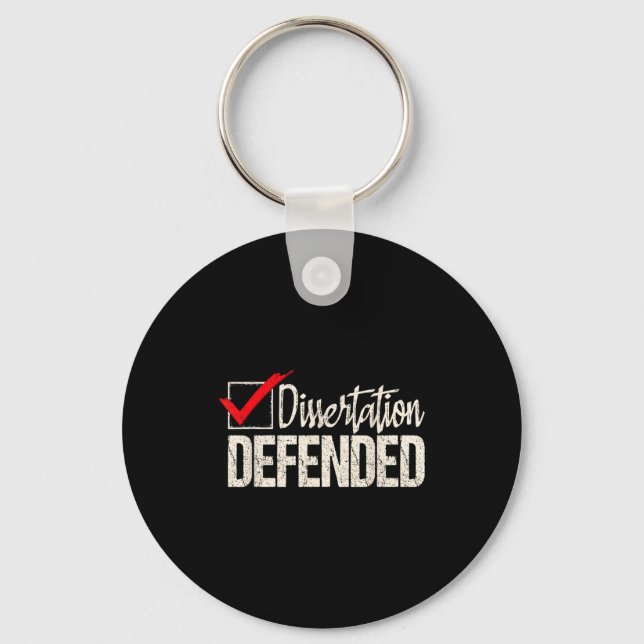 Dissertation defended - phd graduate ph.d. key ring (Front)