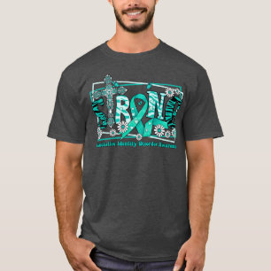 Dissociative Identity Disorder Awareness cross rib T-Shirt