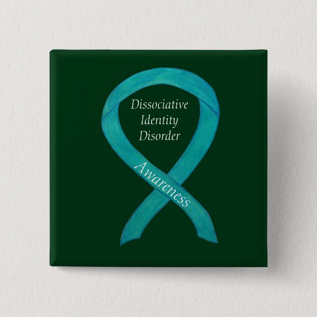 Dissociative Identity Disorder Teal Awareness Pin (Front)