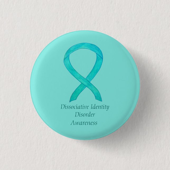 Dissociative Identity Disorder Teal Awareness Pin (Front)