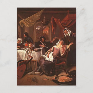 Dissolute Household by Jan Steen Postcard