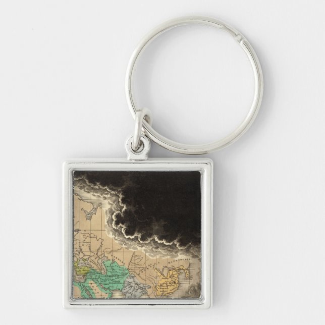 Dissolution of The Empire of Charlemagne 912 AD Key Ring (Front)
