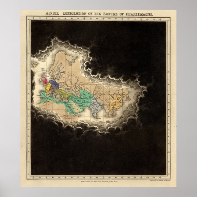 Dissolution of The Empire of Charlemagne 912 AD Poster (Front)