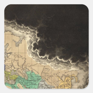 Dissolution of The Empire of Charlemagne 912 AD Square Sticker