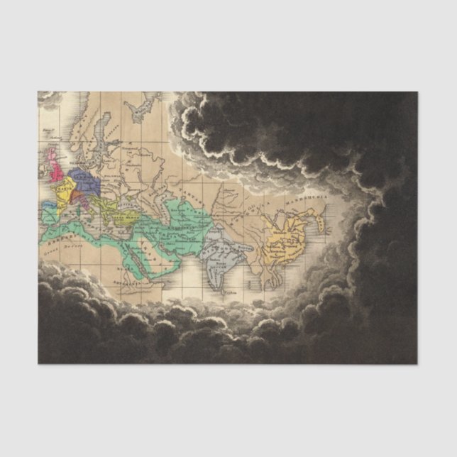 Dissolution of The Empire of Charlemagne 912 AD Tissue Paper (Front)