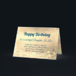 Distance Happy Birthday Daughter In Law Card<br><div class="desc">Luxury Gold Distance Happy Birthday Daughter In Law personalised Greeting Card.</div>
