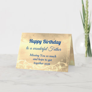 Distance Happy Birthday Father Card