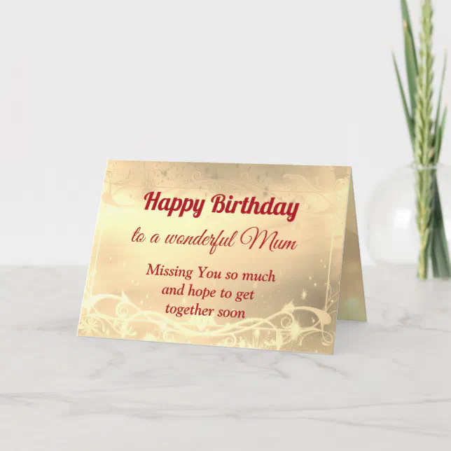 Distance Happy Birthday Mom Card Zazzle