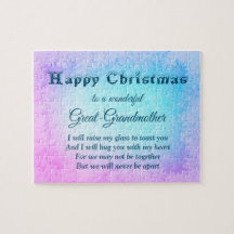 Distance Happy Christmas Great Grandmother