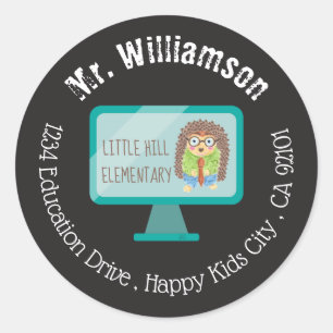 Distance Learning Hedgehog Teacher Envelope Seal