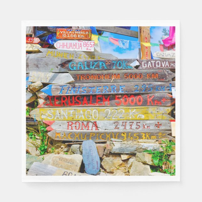 Distance sign napkin (Front)