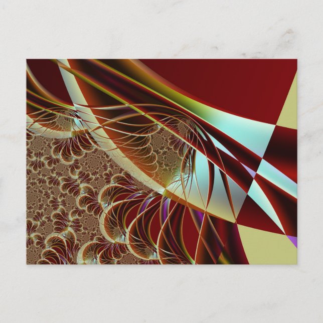 Distant Angle To Trap Fractal Art Postcard (Front)
